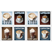 Espresso Drinks First-Class Forever Postage Stamps - ShadowsDeal
