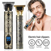 Vintage Cordless Hair Trimmer for Men - Rechargeable, USB Charging, Multiple Combs Included ShadowsDeal