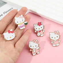 Anime Sanrio Enamel Pin Kuromi Cinnamoroll Melody Hello Kitty Badge Metal Brooch Clothing Backpack Lapel Pin Jewelry Accessories