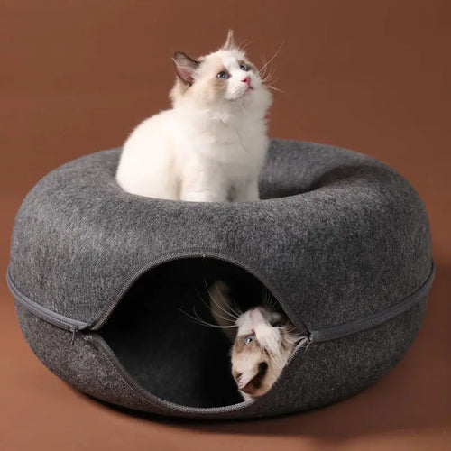 Donut Cat Bed - Shadow Peekaboo