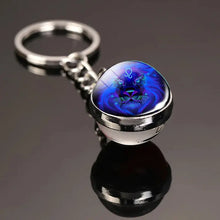12 Constellation Keychain with Luminous Time Stone Pendant